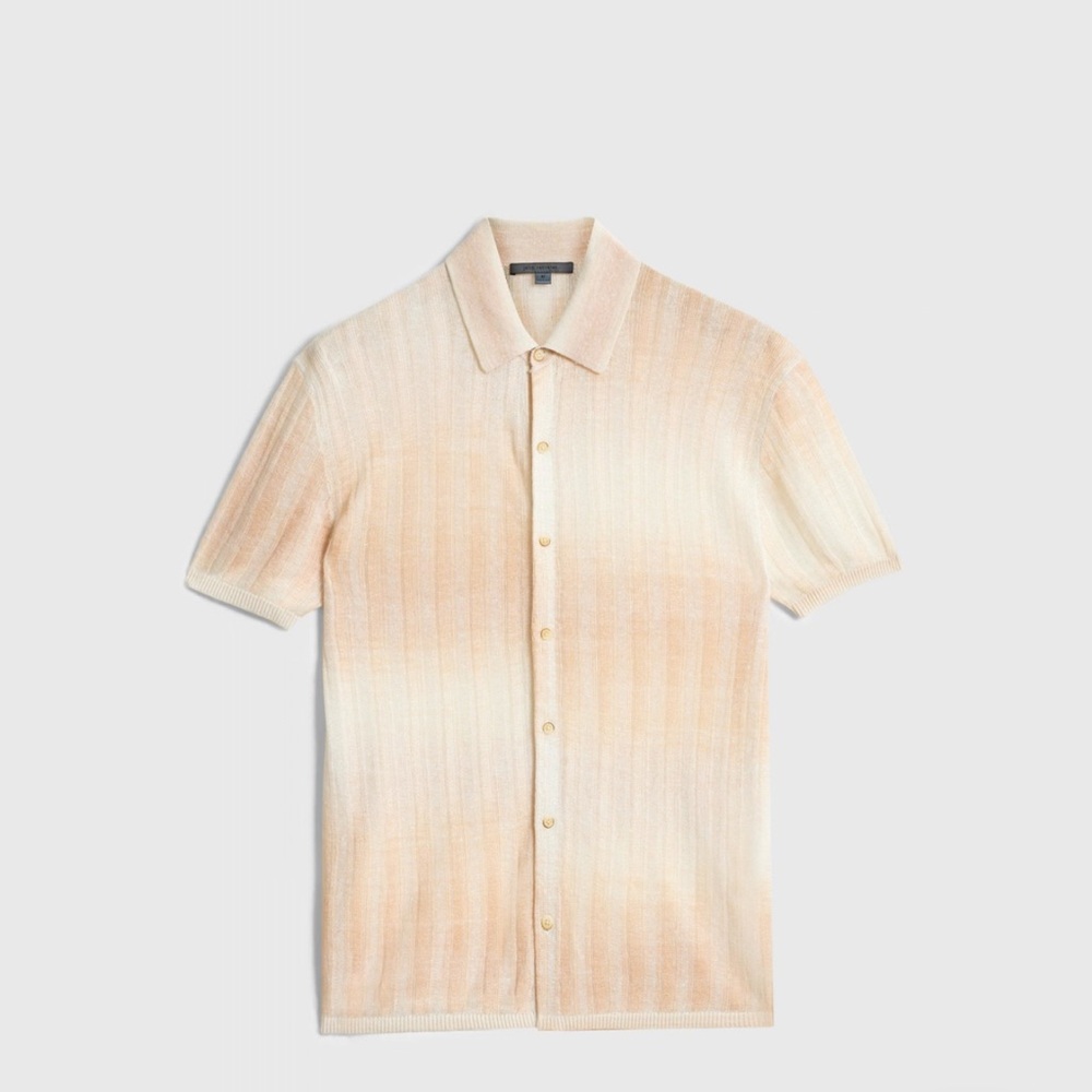 John Varvatos Cream Casual Button Down Shirt - Picture 10 of 11